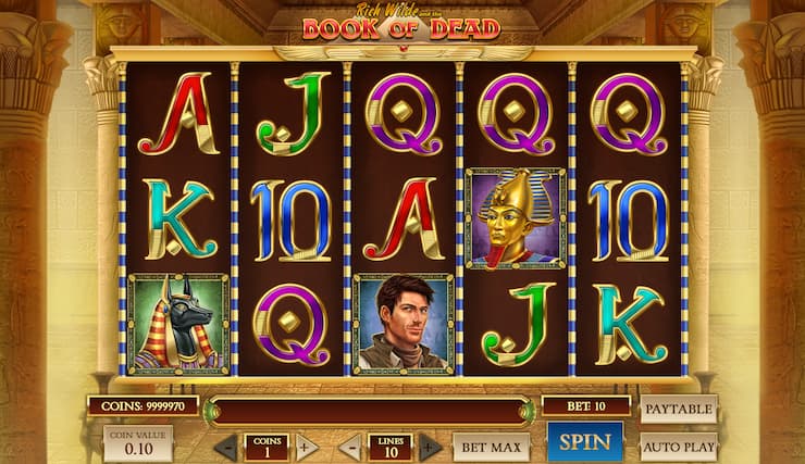 Book of Dead slot homepage