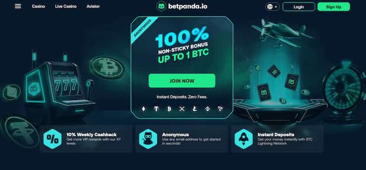 Betpanda homepage - the best TRX casinos