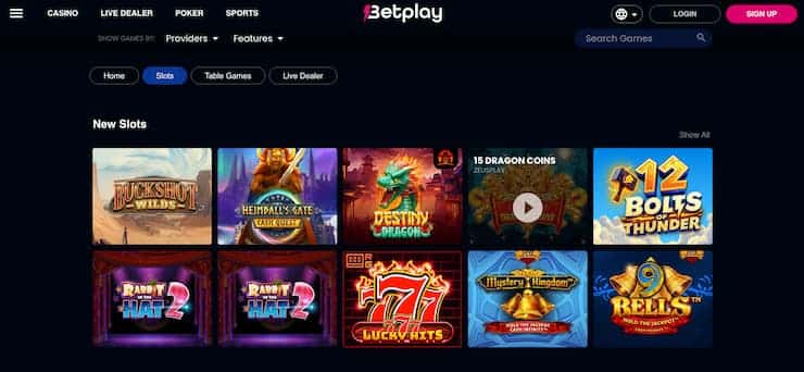 Betplay homepage - the best TRX casinos