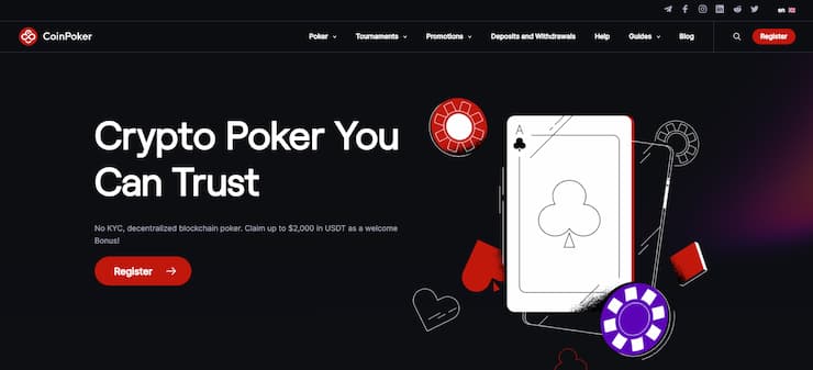 CoinPoker is an all crypto poker site