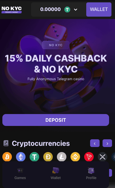 nokyc casino lobby